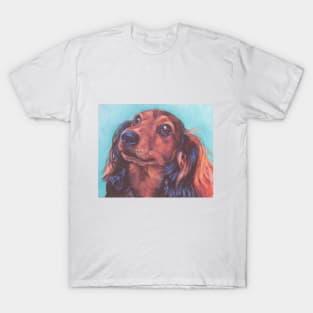 Dachshund Fine Art Painting T-Shirt